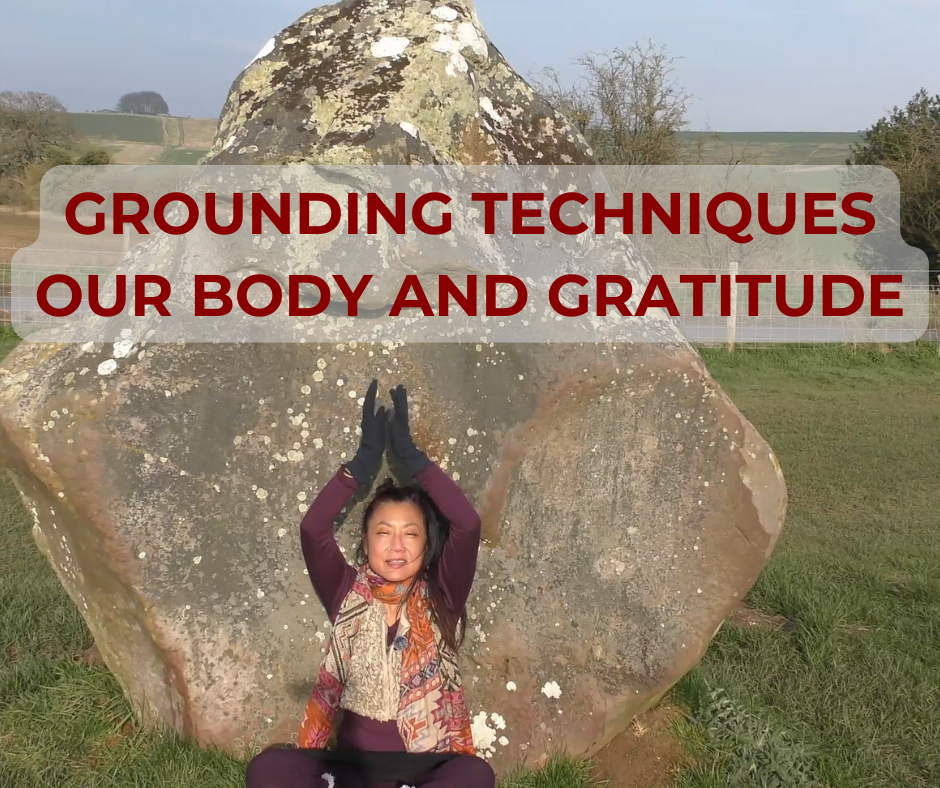 grounding practices, earthing, helene su sitting in avebury, niio dance